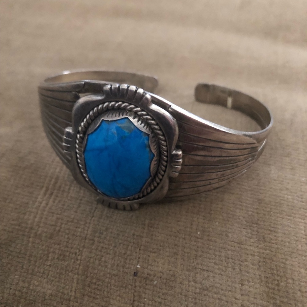 Sterling Silver Sleeping Beauty Turquoise Cuff Bracelet - $400 or $380 w/offer